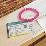 Pink Onyx Bracelet - Self-Trust, Self-Control, and Grounding – 8MM – Stretchable Bracelet