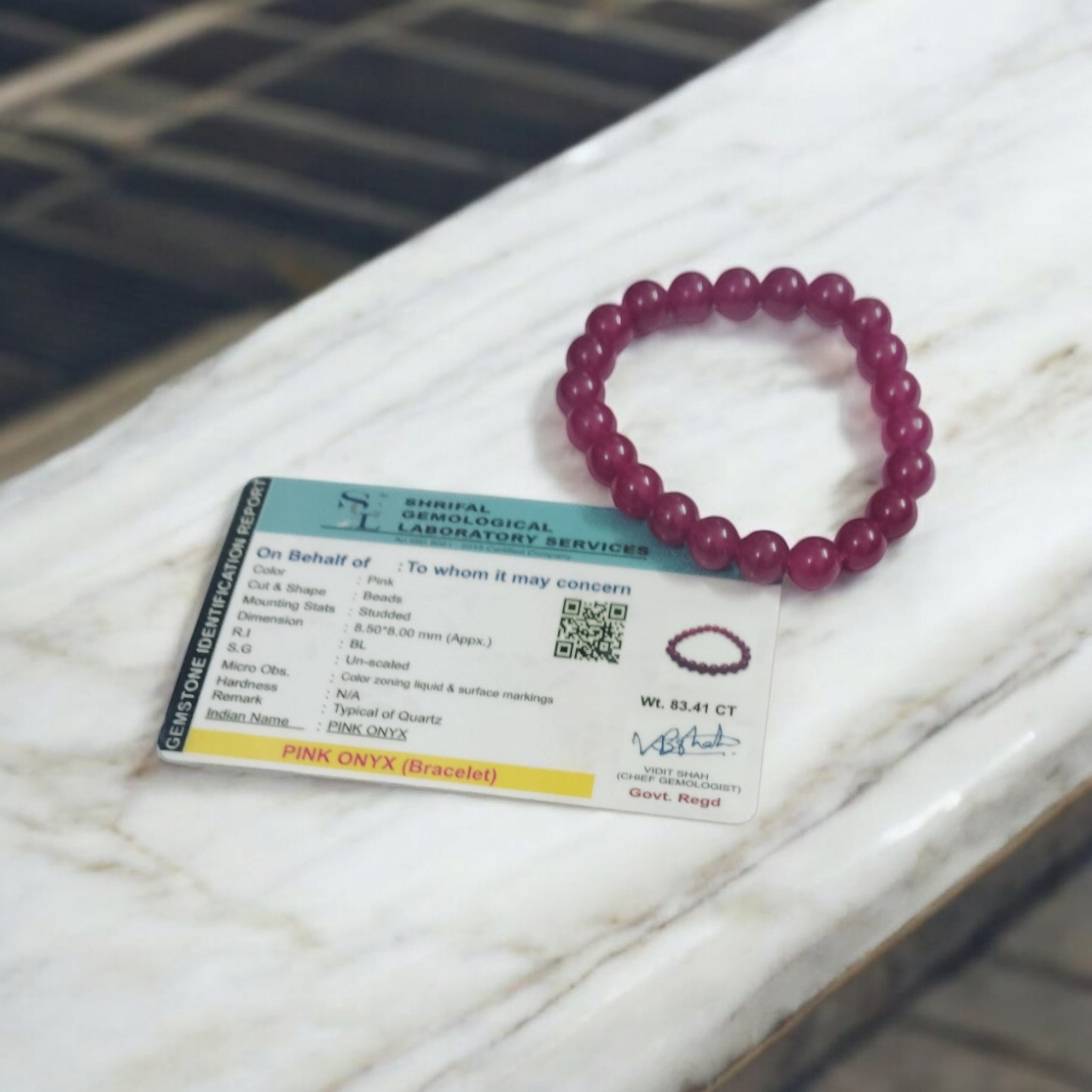 Pink Onyx Bracelet - interior design to make any feature walls, or decorative elements stand out - 8MM – Stretchable Bracelet