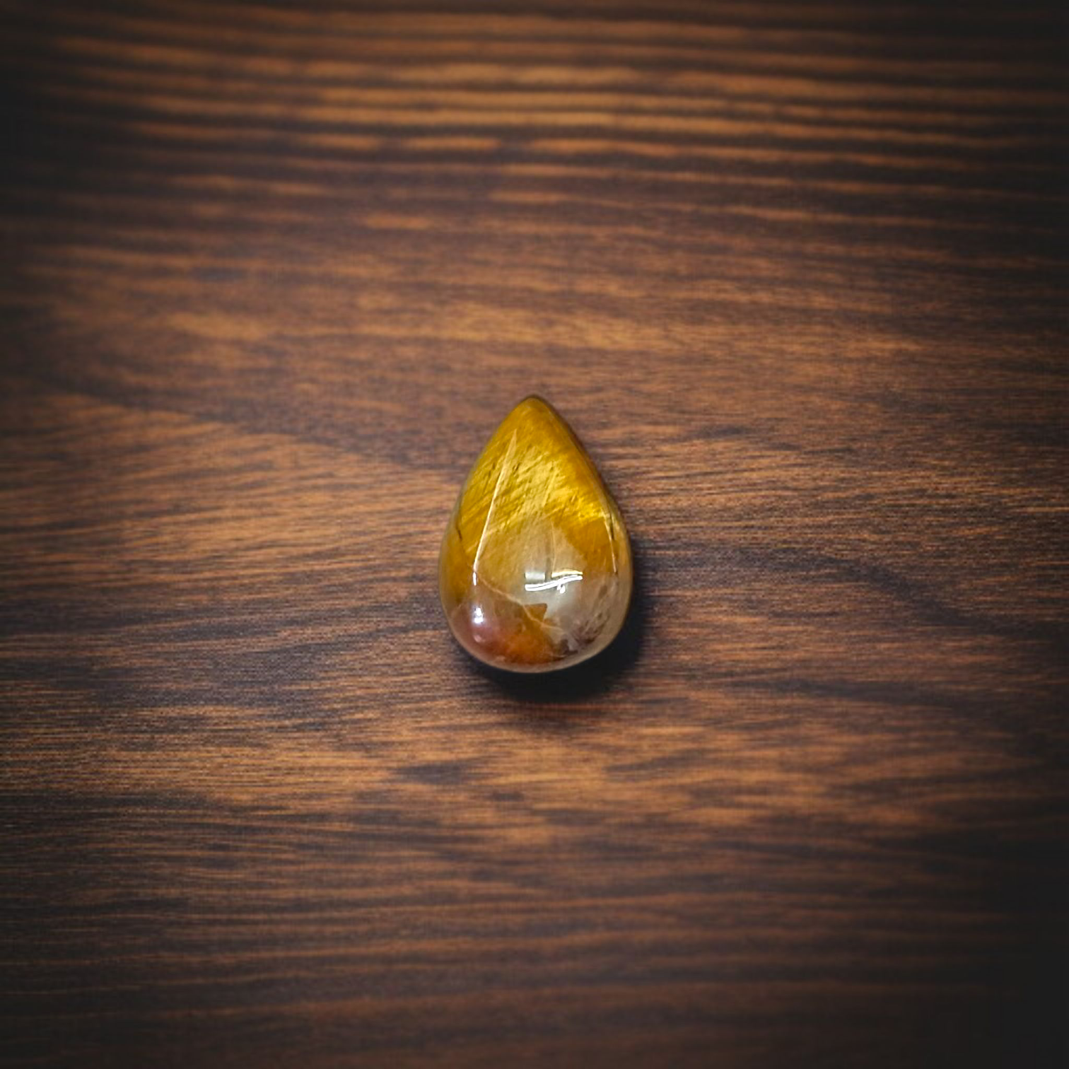Polished Original Tiger Eye Stone&nbsp; with natural brown and golden bands, used for confidence, willpower, and meditation