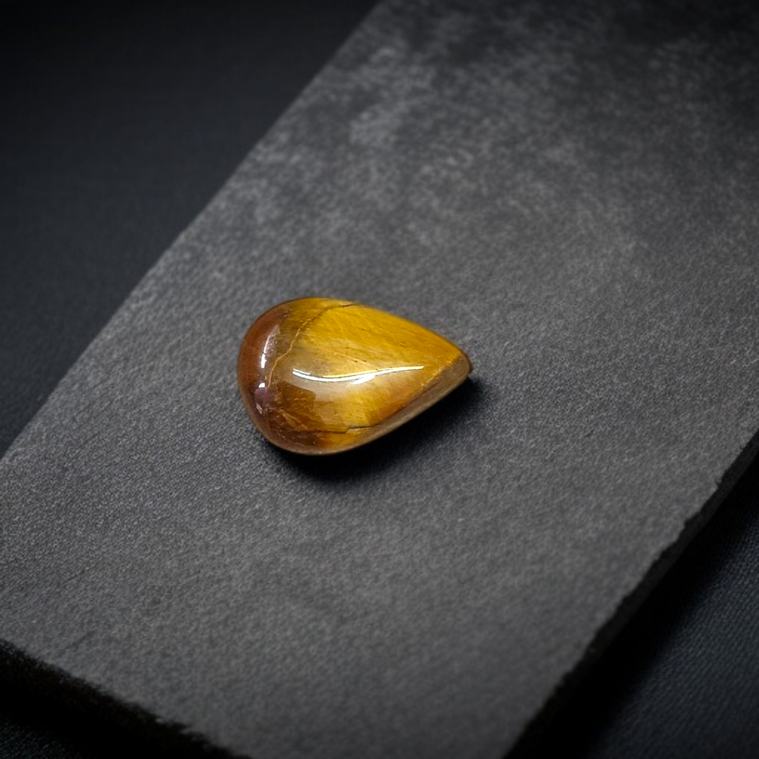 Polished Original Tiger Eye Stone&nbsp; with natural brown and golden bands, used for confidence, willpower, and meditation