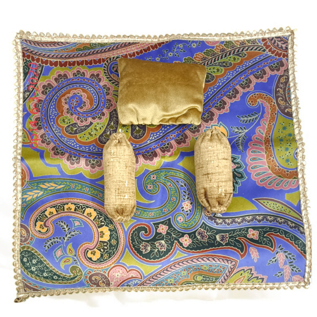Premium Bedsheet with Pillow and Blanket for Laddu Gopal idols, designed for size 0-6 No. idols, offering a luxurious and divine resting place for your Krishna idol.