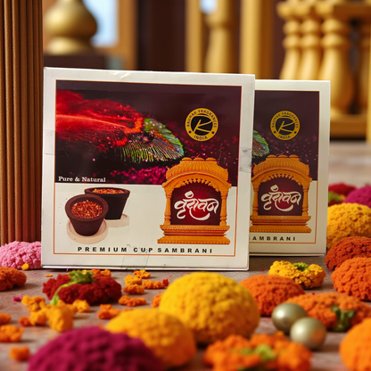 Premium Cup Sambrani – Natural Dhoop Cups for Spiritual Use – 12 Pcs Pack