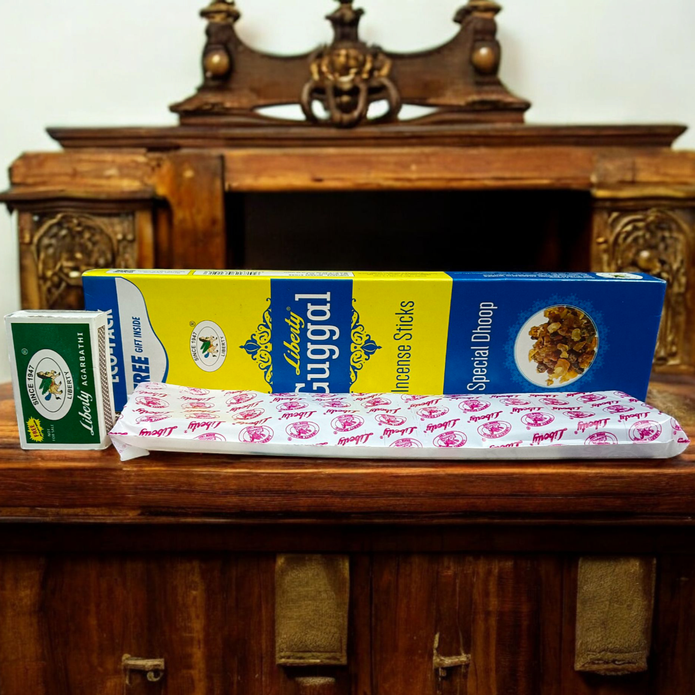 Premium Guggal Incense Sticks with soothing aroma for purifying your space, enhancing focus, and promoting peace. Free gift inside.