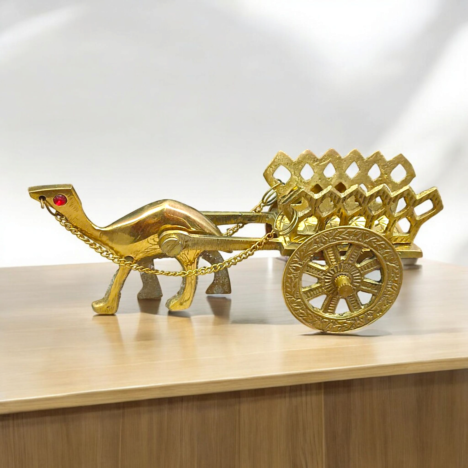 Pure Brass Camel Handicraft, a beautifully crafted camel figurine with detailed design, perfect for home decor or as a collectible item.


