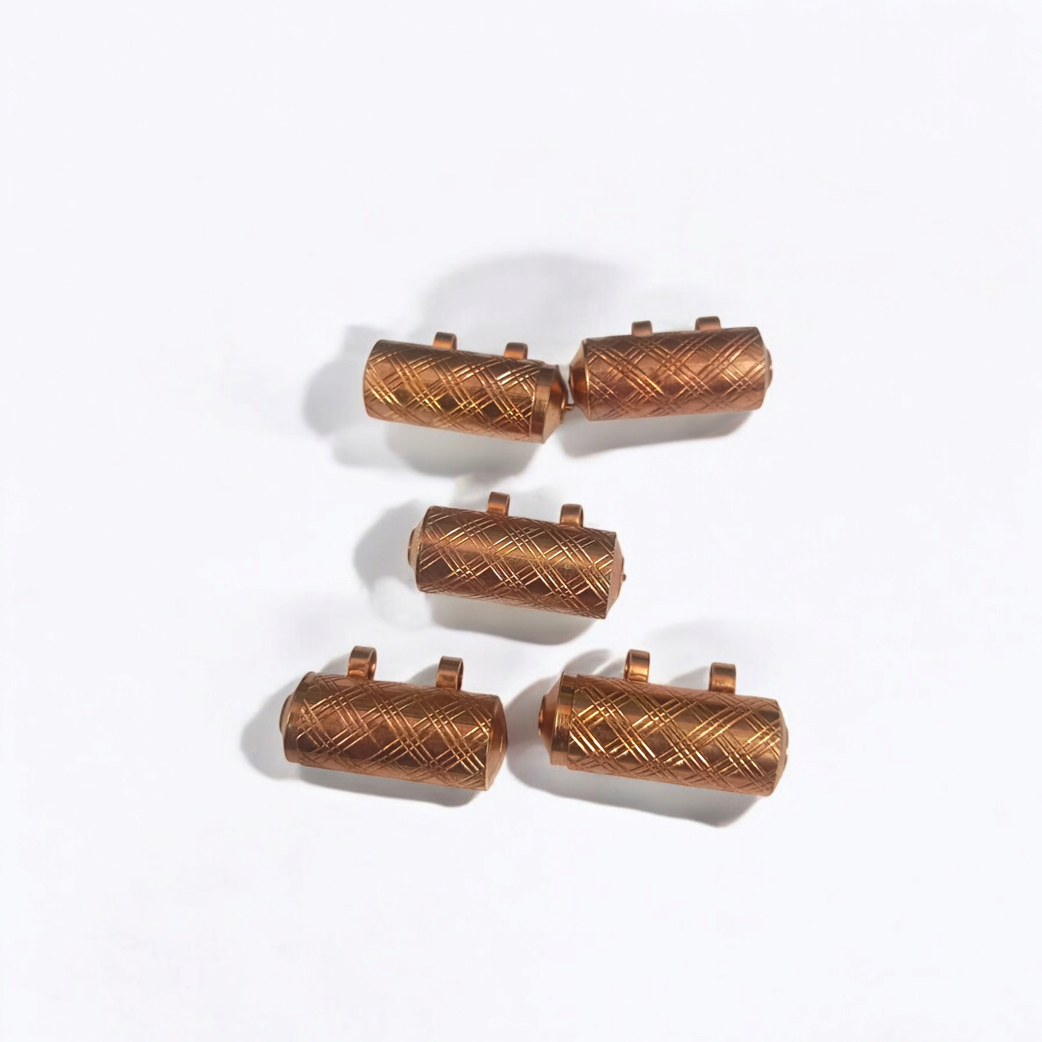 Pure Copper Taweez With Free Bhojpatra Sheet | Spiritual Amulet Set Of 5