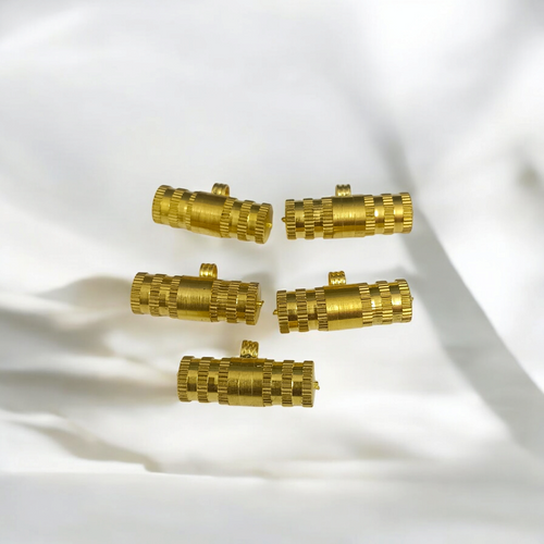 Pure Golden Metal Taweez Set of 5 with Free Bhojpatra Sheet for Spiritual Protection