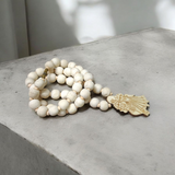 Radha Krishna Tulsi Mala with Screw Lock and Decorative Locket for Devotees