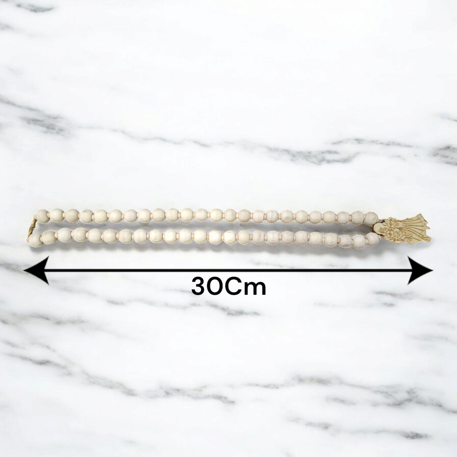 Radha Krishna Tulsi Mala with Screw Lock and Decorative Locket for Devotees