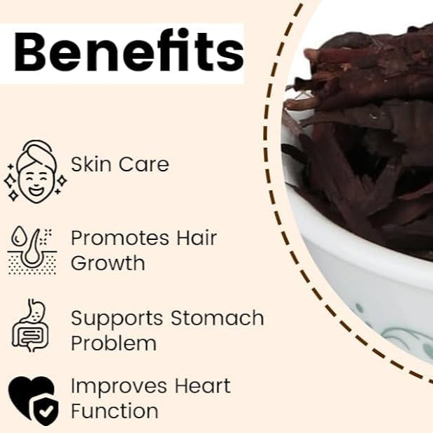 Ratanjot Root (Alkanet Root) 100 GM, a natural herb known for its vibrant red dye and skin-healing properties. Perfect for Ayurvedic treatments and cosmetic use