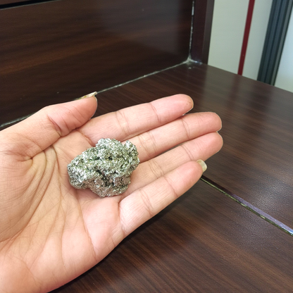 Raw Natural Pyrite Stone Certified Crystal Cluster for Wealth, Protection, and Healing