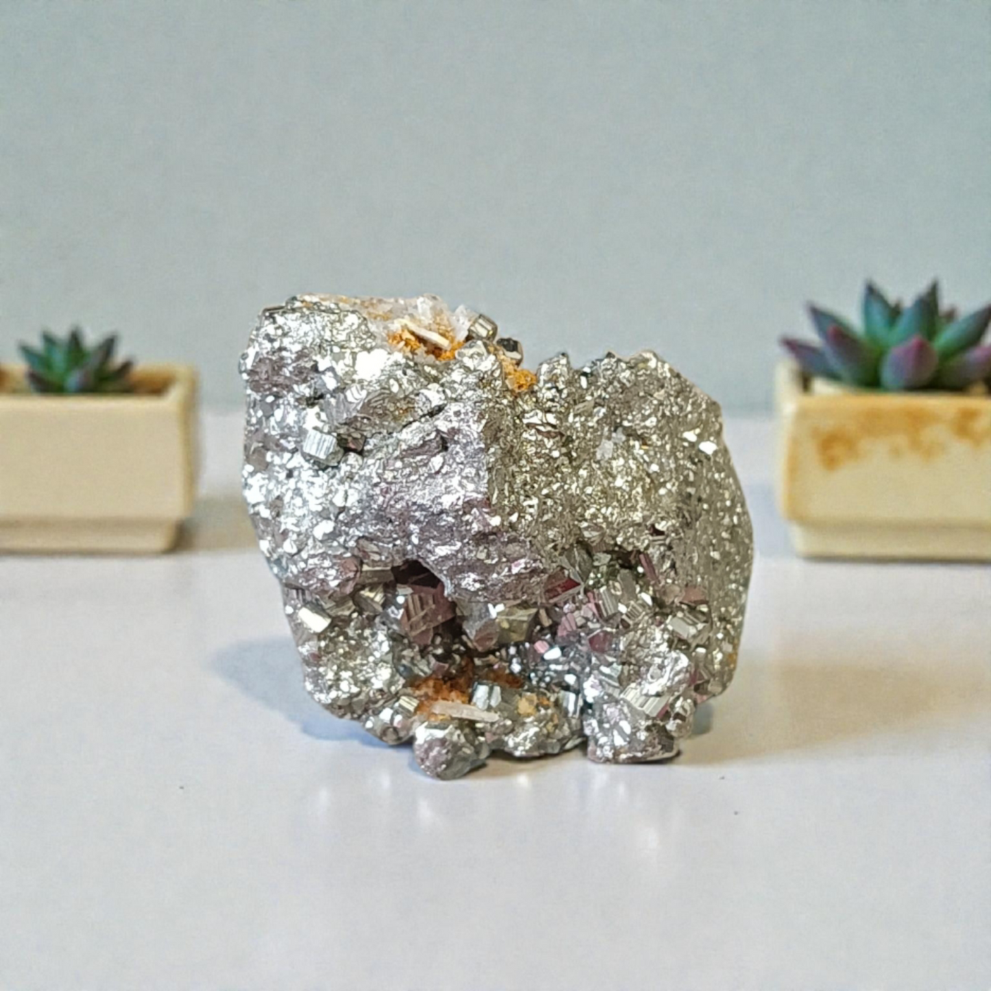 Raw Natural Pyrite Stone Certified Crystal Cluster for Wealth, Protection, and Healing