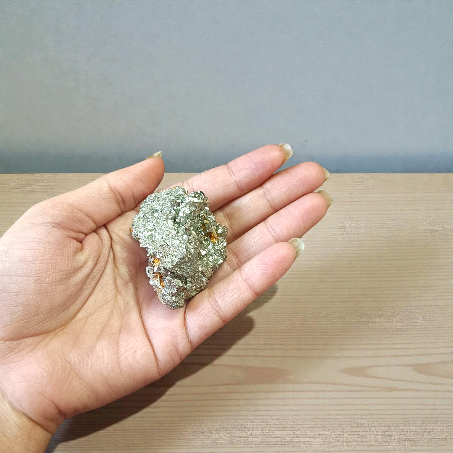 Raw Natural Pyrite Stone Certified Crystal Cluster for Wealth, Protection, and Healing