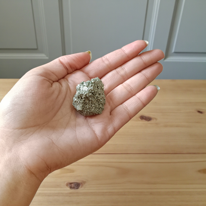 Raw Natural Pyrite Stone Certified Crystal Cluster for Wealth, Protection, and Healing