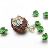 Rudraksha Ganesh Pendant silver-coated locket featuring Lord Ganesha for peace and protection by Gurupujan