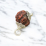 Rudraksha Ganesh Pendant silver-coated locket featuring Lord Ganesha for peace and protection by Gurupujan