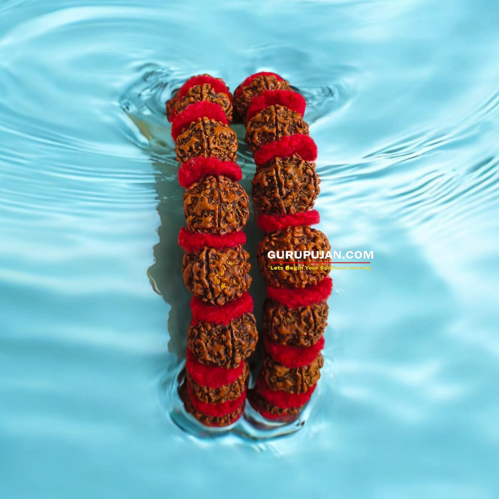 Rudraksha Kantha Mala with 5 Mukhi beads, lab-certified, available for Jaap and wearing, promoting spiritual growth and peace