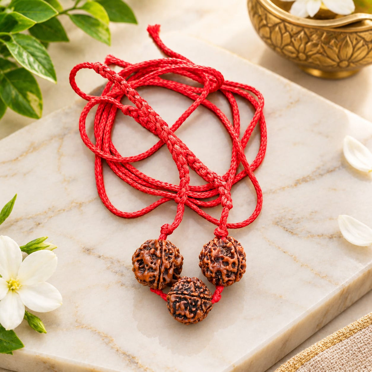 Saraswati Bandh Rudraksha Mala for Students with Original 4 and 6 Mukhi Nepal Rudraksha, Lab Certified Spiritual Beads for Study and Meditation