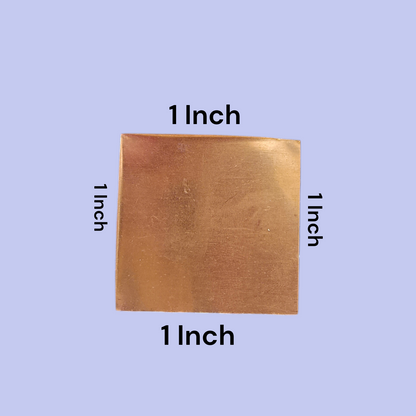 Set of 11 Copper Square Pieces (Copper Patra) used for Vastu correction, spiritual rituals, and energy enhancement