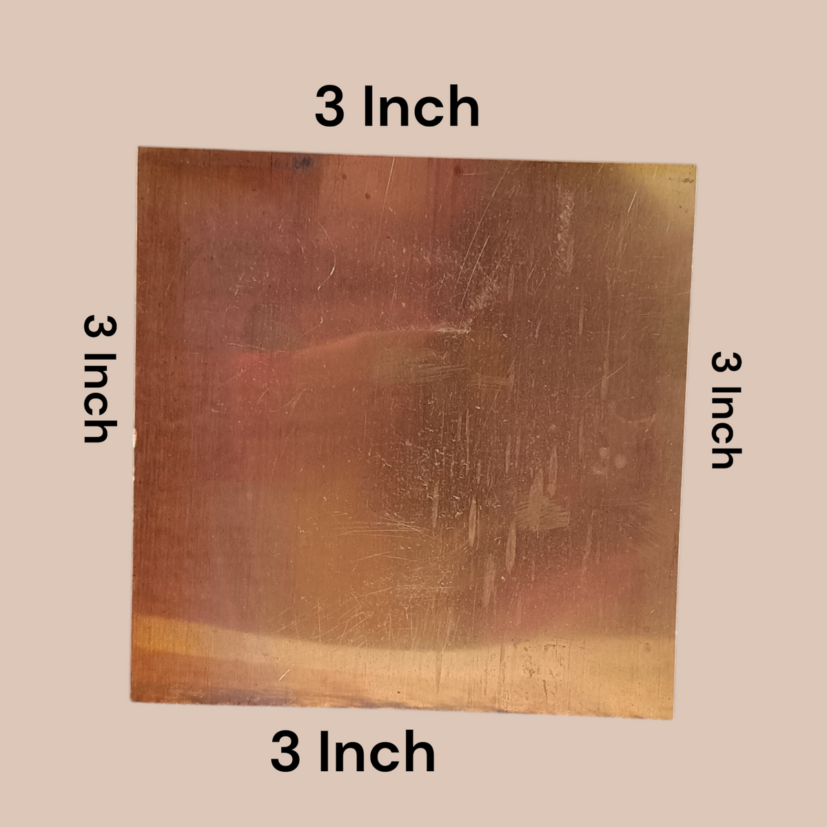 Set of 11 Copper Square Pieces (Copper Patra) used for Vastu correction, spiritual rituals, and energy enhancement