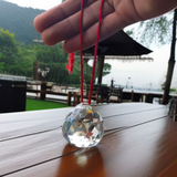 Set of 2 Crystal Balls for hanging, made of high-quality crystals, used for spiritual rituals, Vastu remedies, and home décor to enhance energy flow and attract positive vibrations