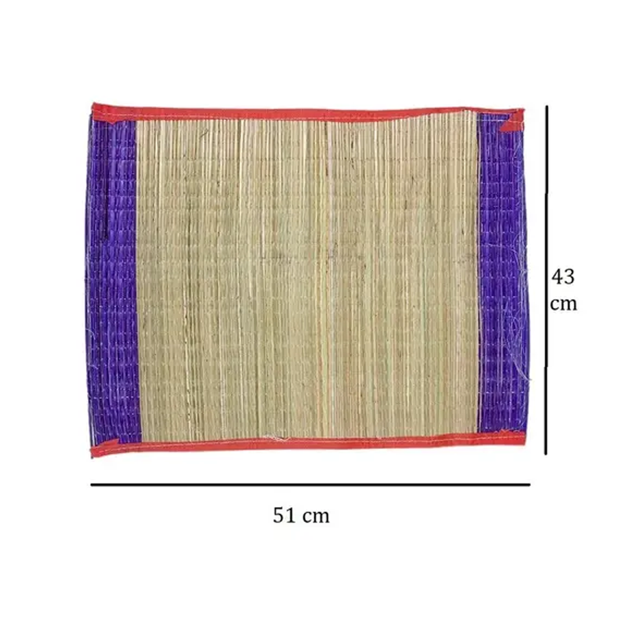Set of 2 Kusha Aasans (Darbha Mats) for pooja and meditation, made from sacred Kusha Grass.