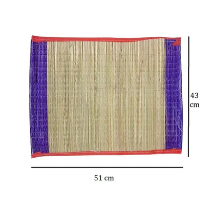 Set of 2 Kusha Aasans (Darbha Mats) for pooja and meditation, made from sacred Kusha Grass.