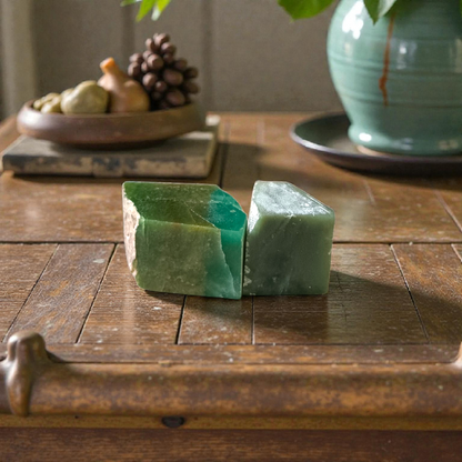 Set of 2 Natural Aventurine Stones Lab Certified Green Healing Crystals