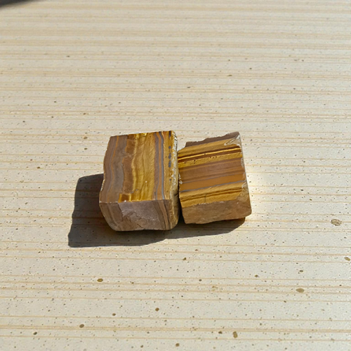 Natural Tiger Eye Stone Set of 2 | Lab Certified | Meditation & Grounding