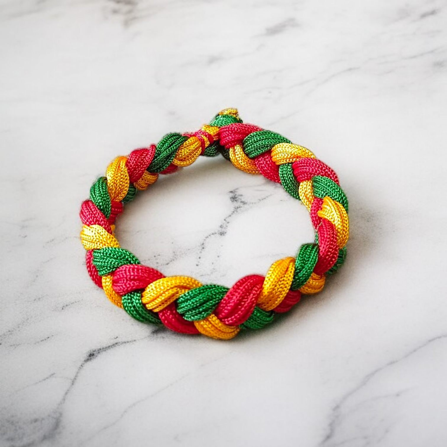 Set of 2 multicolor handmade spiritual thread bracelets – adjustable pooja kalawa dhaga for men, women, boys & girls