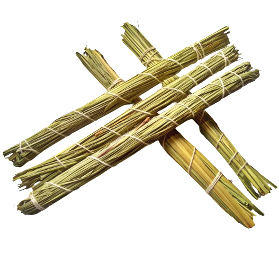 Set of 3 Kusha Mats for Ketu Havan and pooja, made from sacred Kusha Grass to purify and protect the space.