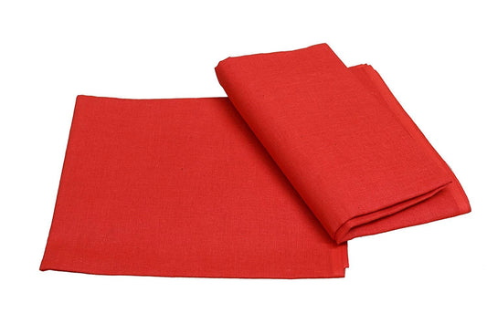 Set of 3 Pooja Cloths in red, yellow, and white colors, each 1.25 meters long, ideal for worship and pooja rituals. High-quality fabric for religious ceremonies.