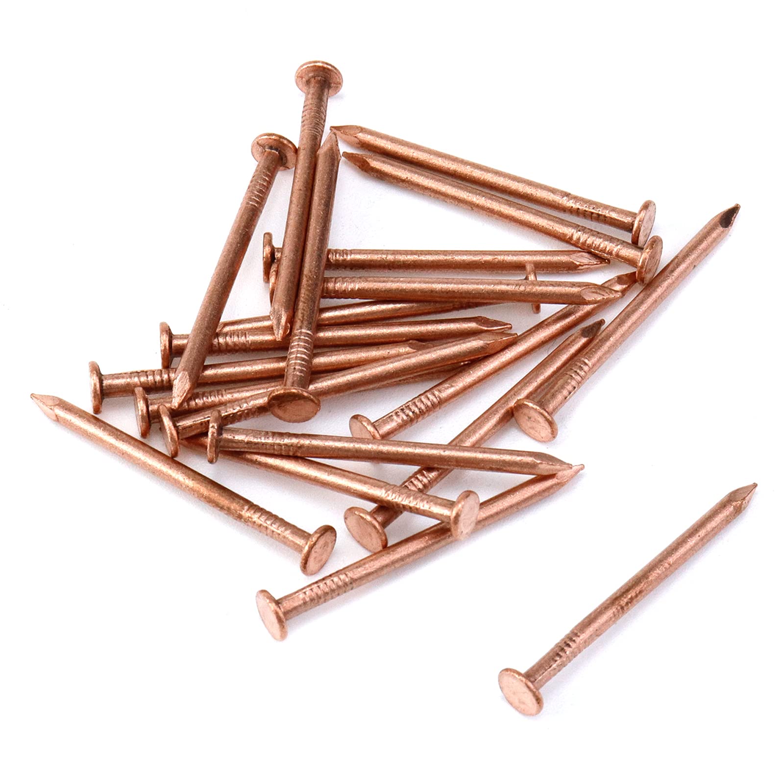 Set of 7 Copper Nails (Tambe Ke Keel) used for spiritual protection, Vastu Shastra rituals, and energy balancing.