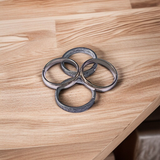 Shani Challa Ring made from black horse shoe nails, set of 4 rings designed for men and women, offering protection from Shani Dosh and spiritual blessings