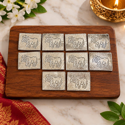 Shani Yantra Coin Set of 10 Ranga Shani Sikka for Shani Puja and Remedies