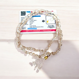 Shankh Mala made of authentic conch shells, 108+1 beads for spiritual healing, meditation, and prayers, lab certified for purity and authenticity.
