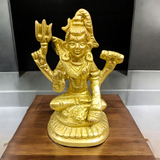 Shiv Ji Brass Idol | Bhole Baba Murti, beautifully crafted in brass, representing Lord Shiva in a divine, serene form for worship and blessings.