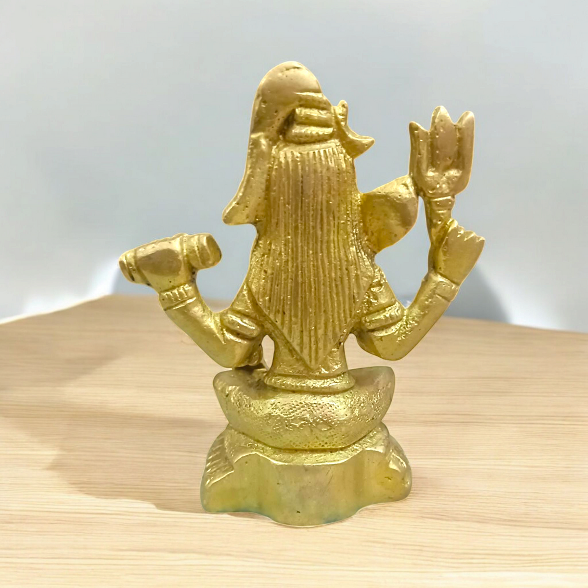 Shiv Ji Brass Idol | Bhole Baba Murti, beautifully crafted in brass, representing Lord Shiva in a divine, serene form for worship and blessings.