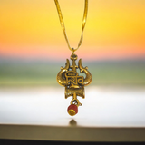 Shiv Locket with Rudraksha beads, symbolizing Lord Shiva’s divine protection and blessings, with a comfortable chain for daily wear.