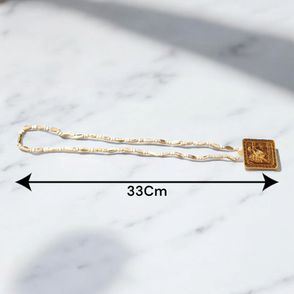 Shri Bageshwar Dham Tulsi Wood Locket with Tulsi Mala, symbolizing divine protection, spiritual connection