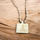 Shri Ram Tulsi Wood Locket with Tulsi Mala, symbolizing divine devotion and protection from negative energies.