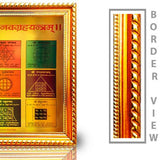 Shri Sampoorna Navgrah Yantra with gold plating and frame, designed to balance planetary energies and bring prosperity, protection, and success.