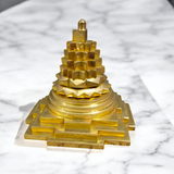 Shri Yantra In Brass - Lab Certified Meru Yantra with intricate geometric design, perfect for pooja, meditation, and attracting prosperity.

