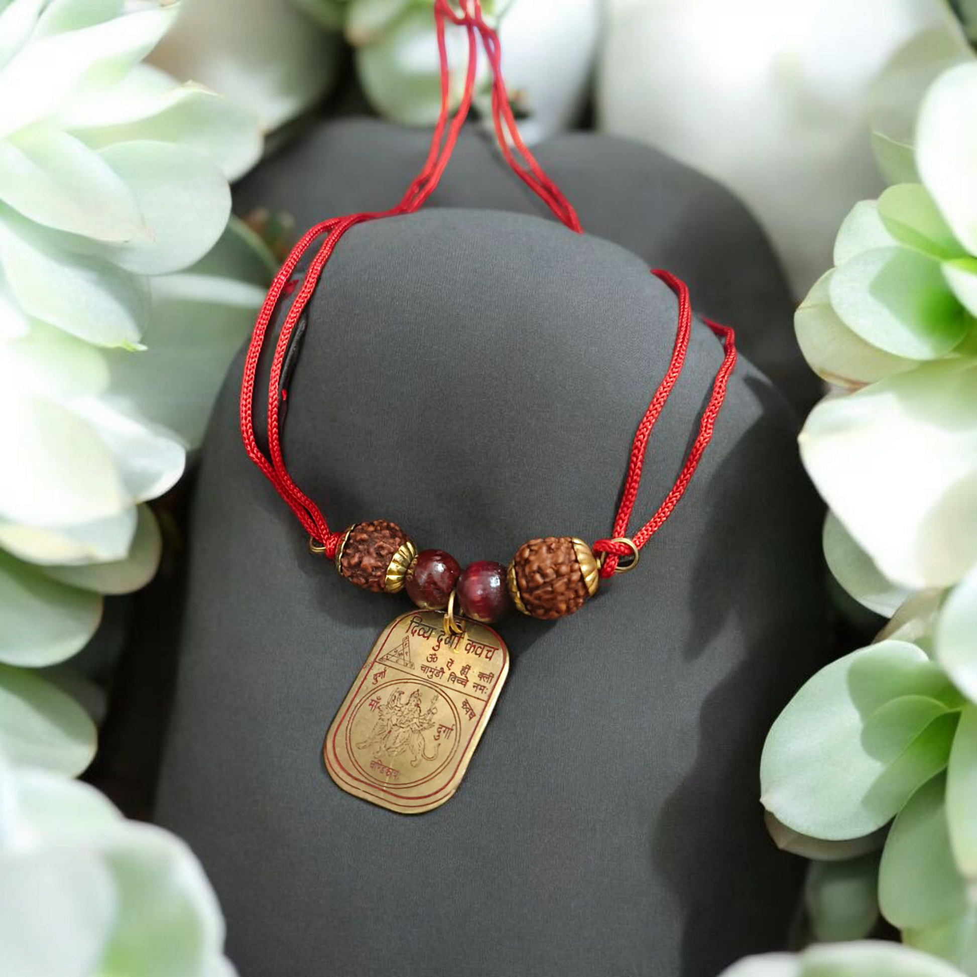 Sidh Durga Kawach featuring the Maa Durga Beesa Yantra, a powerful pendant for health, wealth, and protection, embodying divine energy
