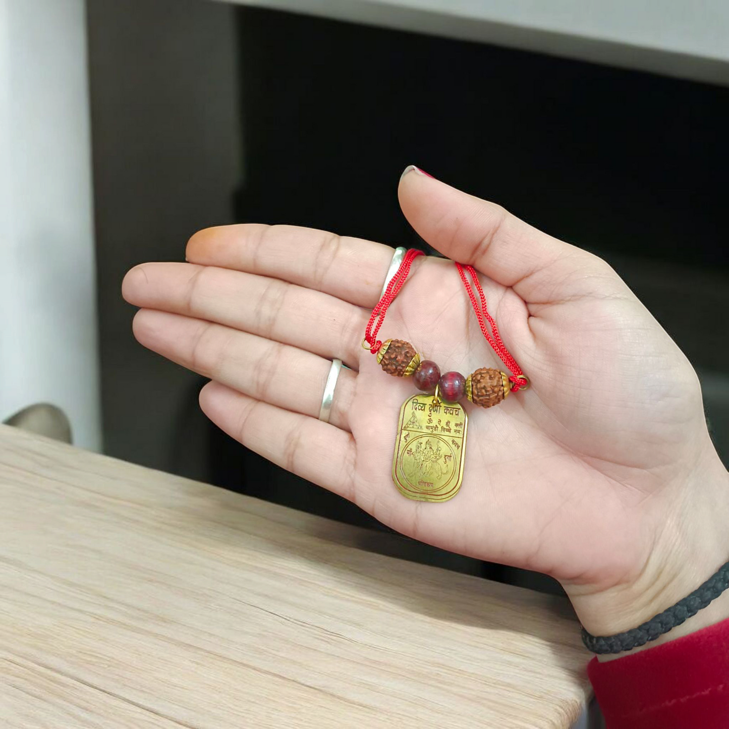 Sidh Durga Kawach featuring the Maa Durga Beesa Yantra, a powerful pendant for health, wealth, and protection, embodying divine energy