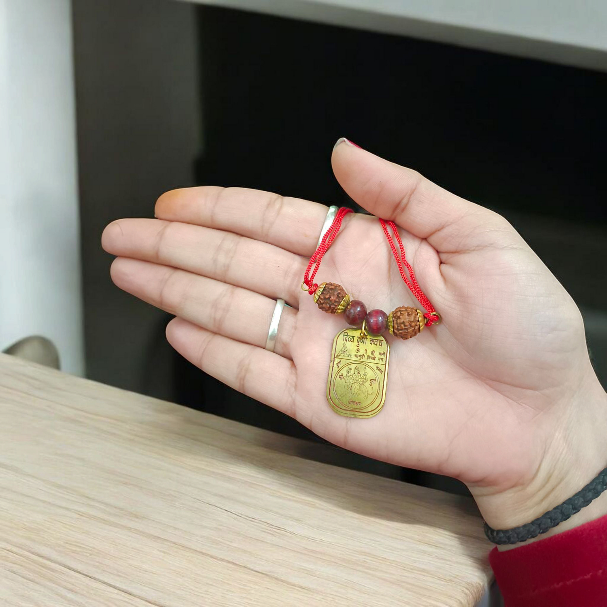 Sidh Durga Kawach featuring the Maa Durga Beesa Yantra, a powerful pendant for health, wealth, and protection, embodying divine energy