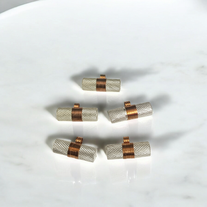 Silver And Copper Taweez With Free Bhojpatra Sheet | Spiritual Amulet Set Of 5