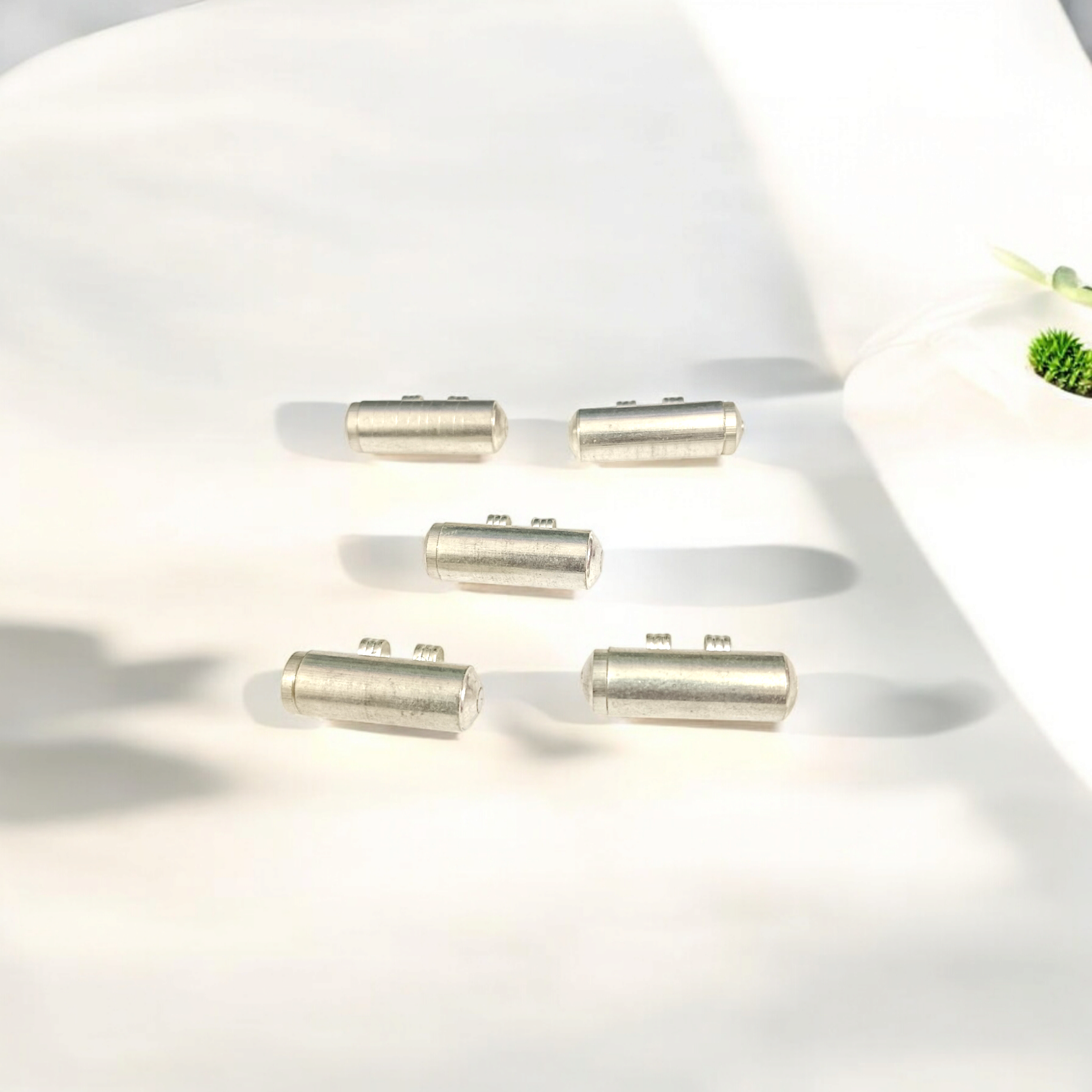 Silver Plated Taweez With Free Bhojpatra Sheet | Spiritual Amulet Set Of 5