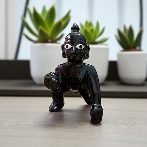 Black Laddu Gopal | Bal Gopal Idol in Black Color Small Size 1 No – Gurupujan