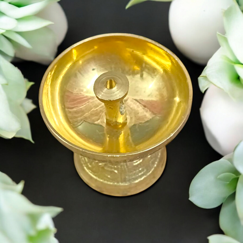 Brass Akhand Jyot Small – Lab Certified Spiritual Diya for Puja & Meditation