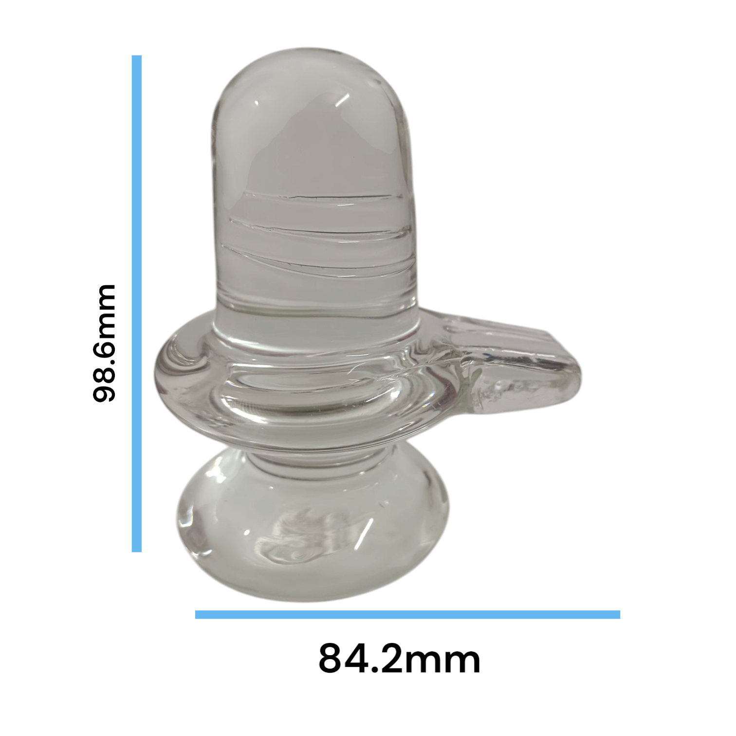 Sphatik Shivling crafted from Crystal Quartz, Lab Certified, symbolizing Lord Shiva, for spiritual growth, prosperity, and energy amplification.